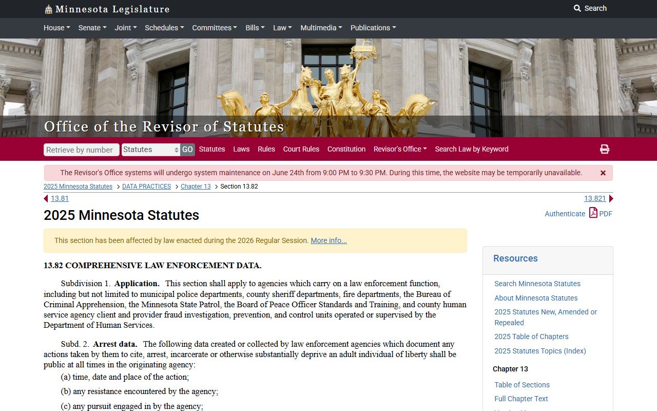 Lincoln County arrest records law enforcement data statute