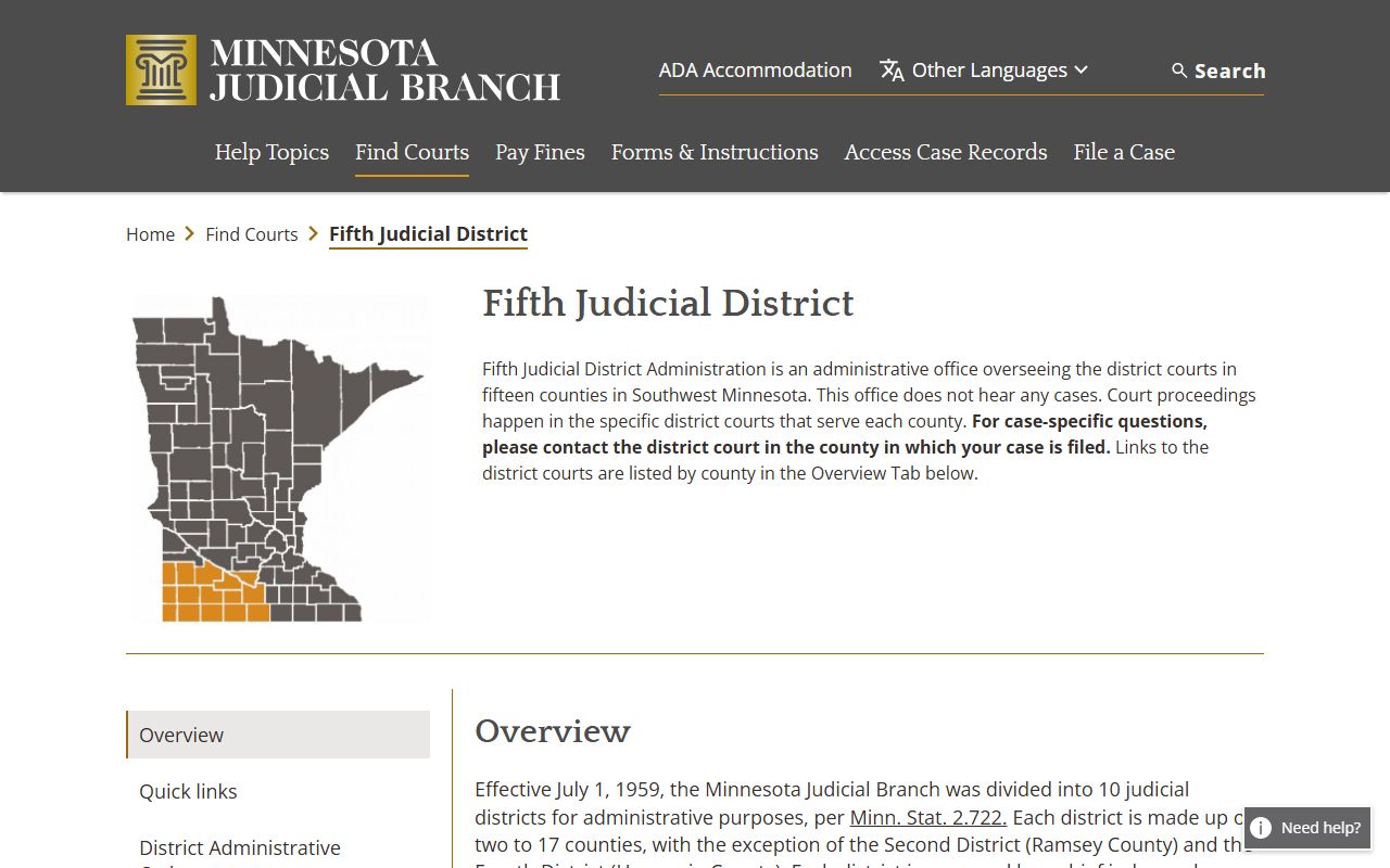Lincoln County court records Fifth Judicial District page