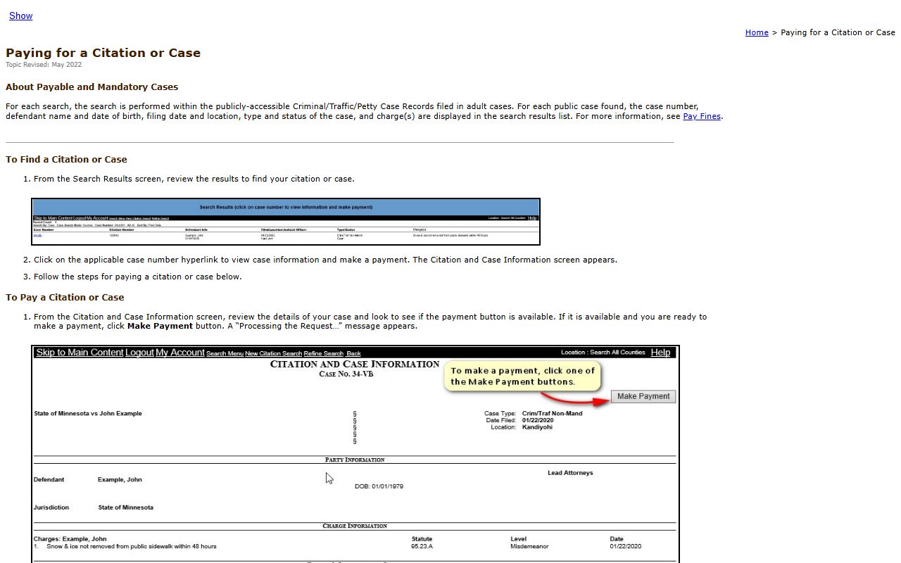 Lincoln County traffic court records WebPay payment workflow